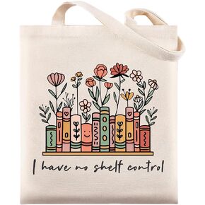 Book Lovers Gifts, Funny Bookish Gifts, Canvas Book Bags for Women, Cute Tote Bag for Readers