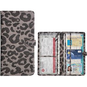 Car Registration and Insurance Holder, 9.4"×5.1" Auto Glove Box Organizer with Magnetic Closure for Document Card License, Universal Interior Car Accessories for SUVs Trucks (Silver)