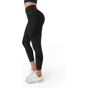 Fanka Body Sculpt 7/8 Length Reversible Wear Compression for Targeted Support Leggings for Women