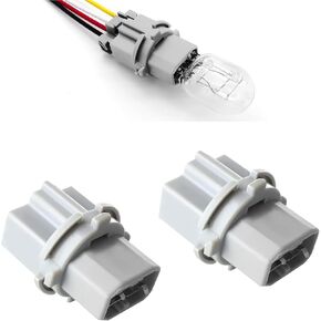 2 PCS Car Rear Tail Light Brake Lamp Socket, Replacement OEM#33515S50003, Turn Signal Lights Wire Harness Plug Holder, Compatible with Accord 1998-2015, Civic 1999-2015, Car Accessories