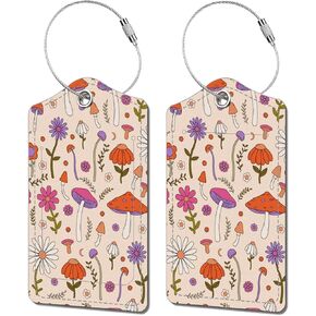 2 Pack Luggage Tags for Suitcase, Fashion Leather Suitcase Tags Cruise Ship with Privacy Cover and Double Metal Loop for Women Men Girls Boys Travel Baggage Bag Backpack Tags，Beige Checkered in Saudi Arabia