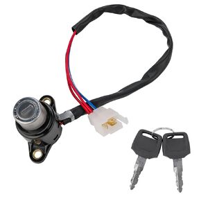 Ignition Switch Lock Cylinder Replacement for 35100-MCK-A00 Compatible with Honda VT1100C Shadow Spirit VT1100C2 Shadow Sabre VT1100C3 Shadow Aero 2001-2007 Ignition Lock Assembly with 2 Keys