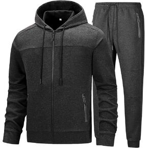 Mens 2 Piece Tracksuit Casual Sweatsuits Full Zip Track Suits Jogging Athletic Suit Sets
