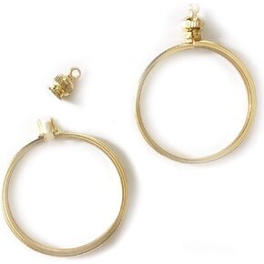 Coin Holder Bezel for Dime USA 10 Cent Gold Plated Pack of 2