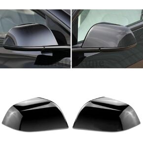 Left & Right Side Rearview Mirror Cover Cap For Tesla Model 3 2017 2018 2019 2020 2021 2022 2023 2024 (Silver)
