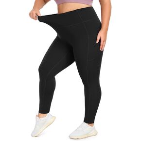 IUGA No Front Seam Plus Size Leggings with Pockets for Women High Waist Tummy Control Leggings Workout Yoga Pants 3X 4X