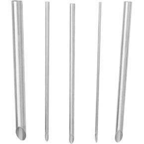 NUOBESTY 5Pcs Stainless Steel Circular Clay Hole Cutters Pottery Clay Hole Punch Cutters Pottery Tools Clay Hole Digger Circle Hole Punch Carving Tools for Teapot Pottery Circle Circular Clay
