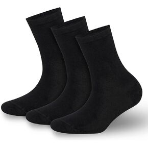 Women’s Bamboo Crew Socks-Super Soft, Odor Free and Breathable Socks-3 Pairs(Women’s Shoe Size 6-9/9-12)