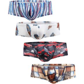 Faringoto Men's Boxer Briefs Printed Underwear Low Rise