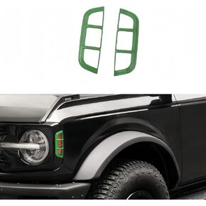 POETRYXIAO Bronco Headlight Guard Cover for 2021-2023 Ford Bronco,Headlight Lamp Trim Protector for Bronco Accessories (White)