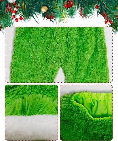 Adult Santa Costume with Mask Funny Cosplay Costume Christmas Costumes Green Santa Suit Santa Claus Costume for Men in Saudi Arabia