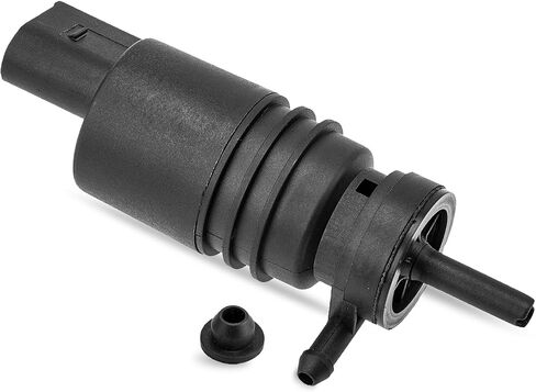 1 PC Car Front Windshield Washer Pump, PA66 Water Spray Motor with Sealing Ring, 2 Pin Standard Replacement 67128362154 67128377612 67127302588, Compatible with BMW E36 E46 E53 E86 (Black) in Saudi Arabia