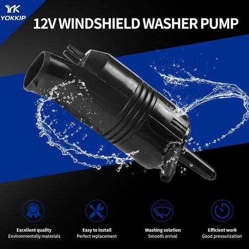 Rear Washer Pump Replacement for Buick/Cadillac/Chevrolet/Oldsmobile/Pontiac/GMC - Washer Fluid Pump with Grommet Replaces OEM: 89001126, 22127573, 22087136 in Saudi Arabia