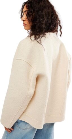 Free People Willow Bomber Ivory XS (Women's 0-2) in Saudi Arabia