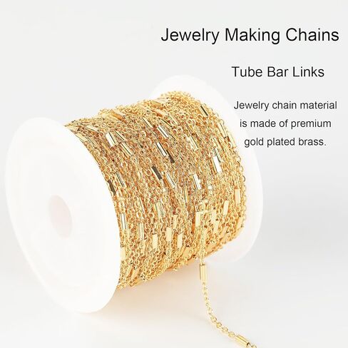 Jabogrii 5 Meters Flat Star Jewelry Making Chains 18K Gold Plated Brass Chain for Jewelry Making Handmade Chain Bulk Craft Chain Roll Jewelry Findings in Saudi Arabia