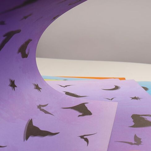 قرطاسية الهالوين، 4 تصميمات من الحروف ذات الرأسية ذات الحدود الكرتونية لدعوات حفلات الهالوين والطباعة المدرسية، 8.5 بوصة × 11 بوصة in Kuwait