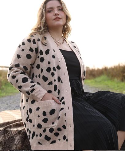 RITERA Womens Plus Size Cardigans Sweatershirts Coat Open Front Button Up Long Sleeeve Oversize Winter Outfit XL-5XL in Kuwait