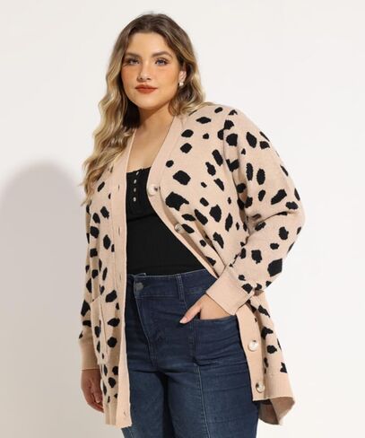 RITERA Womens Plus Size Cardigans Sweatershirts Coat Open Front Button Up Long Sleeeve Oversize Winter Outfit XL-5XL in Kuwait