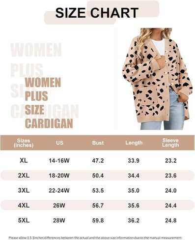 RITERA Womens Plus Size Cardigans Sweatershirts Coat Open Front Button Up Long Sleeeve Oversize Winter Outfit XL-5XL in Kuwait