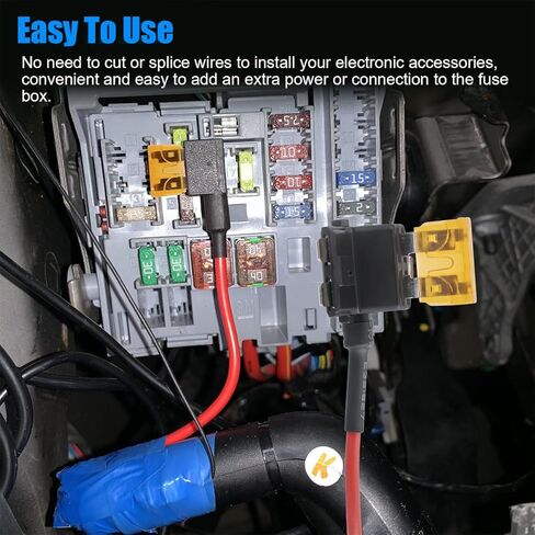 belomi 12pcs سيارة الصمامات الحنفية، 12V السيارات إضافة دائرة الصمامات الحنفية عدة، 4 أنواع مايكرو 2 القياسية البسيطة البسيطة منخفضة الملف الشخصي محول الحنفية الصمامات الصغيرة، ATO ATC ATM APM حامل منصهر، عالمي للمركبات in Kuwait