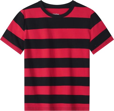ABeCue Toddlers and Boys' Short Sleeve Crew Neck Striped T-Shirt 2T-Large in Saudi Arabia