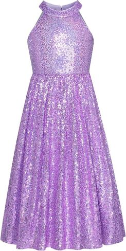 GRACE KARIN Girls Sequin Party Dress Cute Girls Formal Princess Midi Dress for Wedding (6-14Y) in Saudi Arabia