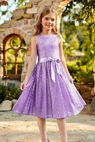 GRACE KARIN Girls Sequin Party Dress Cute Girls Formal Princess Midi Dress for Wedding (6-14Y) in Saudi Arabia