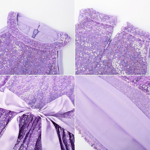GRACE KARIN Girls Sequin Party Dress Cute Girls Formal Princess Midi Dress for Wedding (6-14Y) in Saudi Arabia