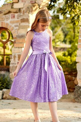 GRACE KARIN Girls Sequin Party Dress Cute Girls Formal Princess Midi Dress for Wedding (6-14Y) in Saudi Arabia