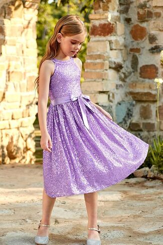 GRACE KARIN Girls Sequin Party Dress Cute Girls Formal Princess Midi Dress for Wedding (6-14Y) in Saudi Arabia