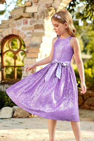 GRACE KARIN Girls Sequin Party Dress Cute Girls Formal Princess Midi Dress for Wedding (6-14Y) in Saudi Arabia