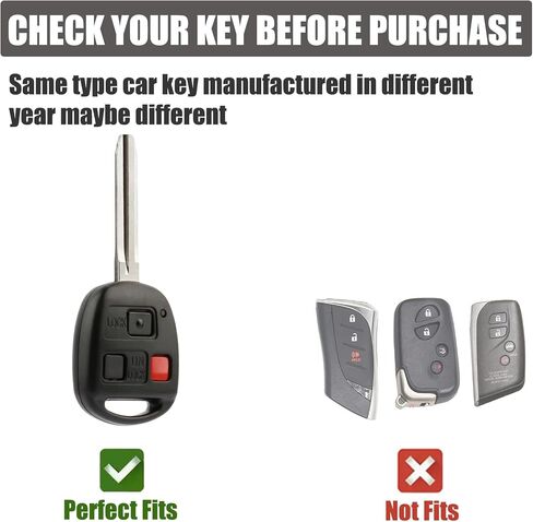 Gematay لغطاء مفتاح Lexus Key Fob مع سلسلة مفاتيح، حامل غطاء غطاء المفتاح متوافق مع Lexus GX460 RX350 ES350 IS250 GX460 LX570 IS350 GS430 GS300 GS450h is-C is-F Smart Key Fob، أخضر in Kuwait
