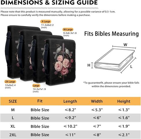 PU Leather Bible Case for Women and Men,Kid Bible bag with Four Size,Bible Carrying Case with Handle. in Saudi Arabia