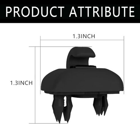 Interior Sun Visor Hook Clip, Base Makeup Mirror Fixing Bracket Compatible with Audi 2013-2016 A1 A3 A4 A5 Q3 Q5 (Black) in Saudi Arabia