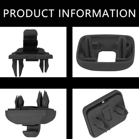 Interior Sun Visor Hook Clip, Base Makeup Mirror Fixing Bracket Compatible with Audi 2013-2016 A1 A3 A4 A5 Q3 Q5 (Black) in Saudi Arabia