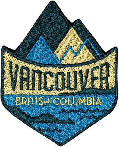Vagabond Heart Vancouver Patch - شارة تذكارية مثبتة على الحديد - المحيط والجبال - كولومبيا البريطانية in Saudi Arabia
