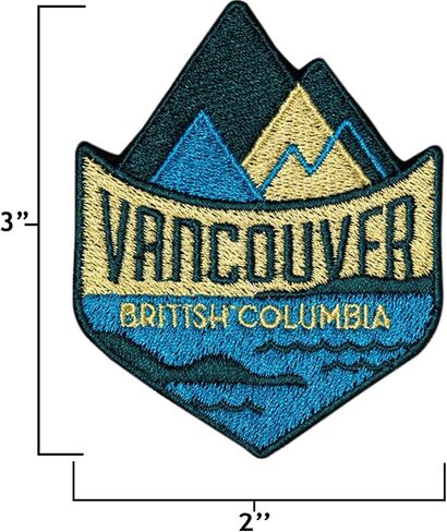 Vagabond Heart Vancouver Patch - شارة تذكارية مثبتة على الحديد - المحيط والجبال - كولومبيا البريطانية in Saudi Arabia