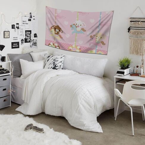 NHASJDF Sugarbunnies flag Tapestry poster cutecore room decor tapestry 3x5FT Warm bedroom decoration Provide four brass buckles for easy hanging in Saudi Arabia