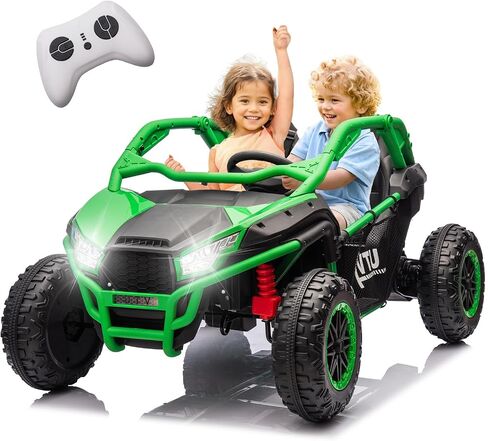 24V 2 Seater Ride On UTV for Kids w/Parents Remote Control, Power Wheels, 400W High-Power, Four-Wheel Suspension, 20" Seat, Bluetooth, MP3, USB, LED Lights, Horn, Rear Storage, 3.73-4.97 MPH, Ages 3+ in Saudi Arabia