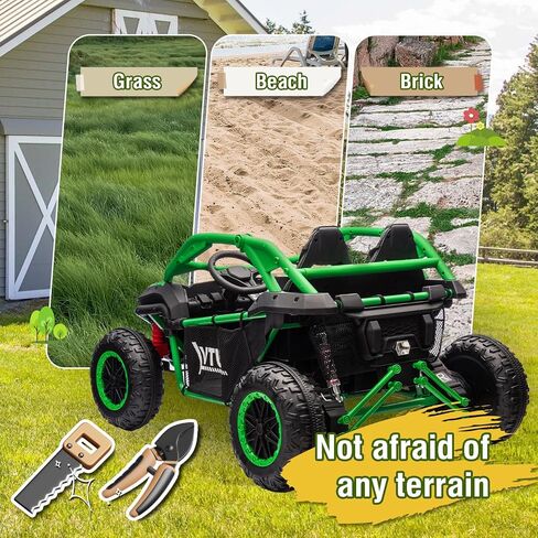 24V 2 Seater Ride On UTV for Kids w/Parents Remote Control, Power Wheels, 400W High-Power, Four-Wheel Suspension, 20" Seat, Bluetooth, MP3, USB, LED Lights, Horn, Rear Storage, 3.73-4.97 MPH, Ages 3+ in Saudi Arabia