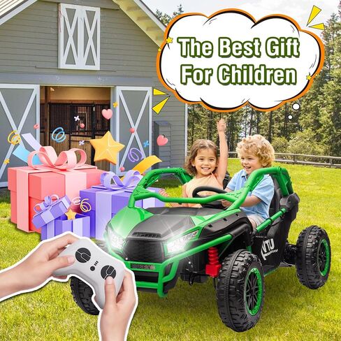24V 2 Seater Ride On UTV for Kids w/Parents Remote Control, Power Wheels, 400W High-Power, Four-Wheel Suspension, 20" Seat, Bluetooth, MP3, USB, LED Lights, Horn, Rear Storage, 3.73-4.97 MPH, Ages 3+ in Saudi Arabia