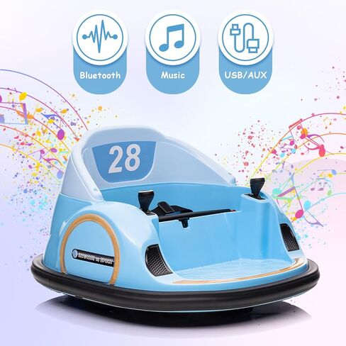 12V Ride On Bumper Car for Kids Ride on Toy Gifts Toddlers Electric Bumping Car with Remote Control, Battery Display, 360 Degree Spin, LED Lights, Music, Pink in Kuwait
