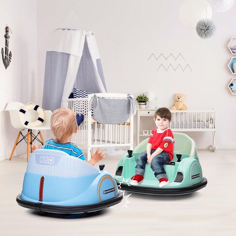 12V Ride On Bumper Car for Kids Ride on Toy Gifts Toddlers Electric Bumping Car with Remote Control, Battery Display, 360 Degree Spin, LED Lights, Music, Pink in Kuwait