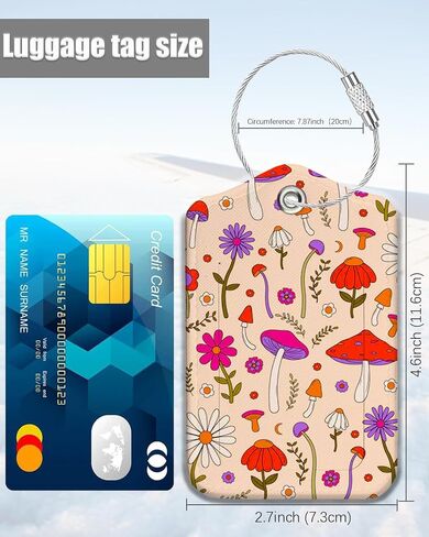 2 Pack Luggage Tags for Suitcase, Fashion Leather Suitcase Tags Cruise Ship with Privacy Cover and Double Metal Loop for Women Men Girls Boys Travel Baggage Bag Backpack Tags，Beige Checkered in Saudi Arabia