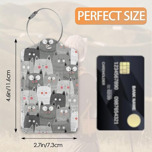 3 Pcs Luggage Tag for Suitcases,Mountain and Tree Sunset Landscape Leather Baggage Tags Identifiers for Travel,Privacy Protection Travel Bag Labels Suitcase Tags for Women Men in Kuwait