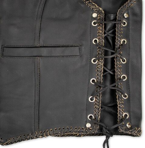 Men's motorcycle leather vest with an eagle embossing (M) in Saudi Arabia