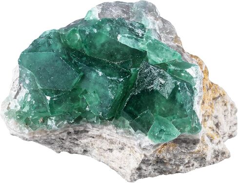 Rockcloud Natural Fluorite Crystal Geode Cluster Irregular Mineral Raw Stone Reiki Specimen for Chakra Meditation, 0.22-0.44 lb in Kuwait