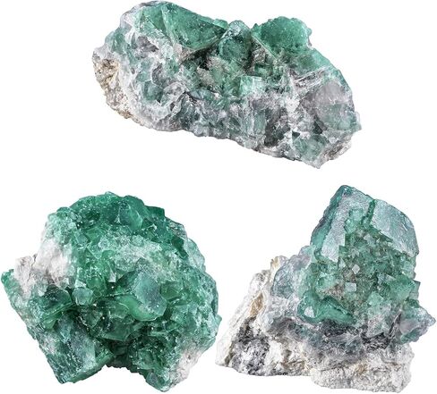 Rockcloud Natural Fluorite Crystal Geode Cluster Irregular Mineral Raw Stone Reiki Specimen for Chakra Meditation, 0.22-0.44 lb in Kuwait