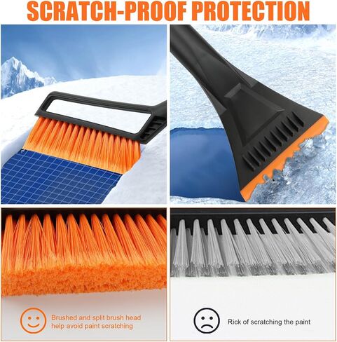 SINGARO Ice Scraper and Snow Brush for Car Windshield, Snow Scraper for Car, Snow Winter Car Necessities, Multi Functional Car Snow Removal Tools, Car Accessories Gift for Women and Man Accessories in Kuwait