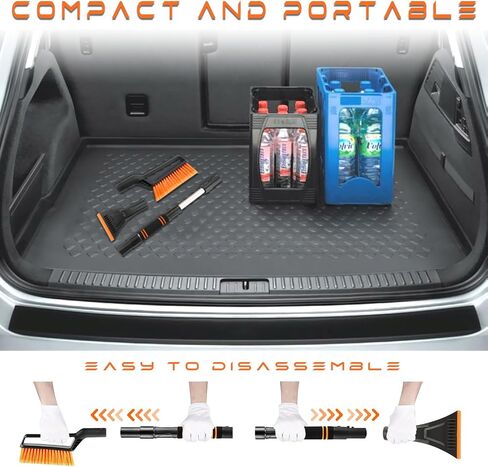 SINGARO Ice Scraper and Snow Brush for Car Windshield, Snow Scraper for Car, Snow Winter Car Necessities, Multi Functional Car Snow Removal Tools, Car Accessories Gift for Women and Man Accessories in Kuwait